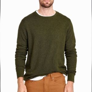J.Crew Olive Crewneck Cashmere Blend Sweater, Men's Size L